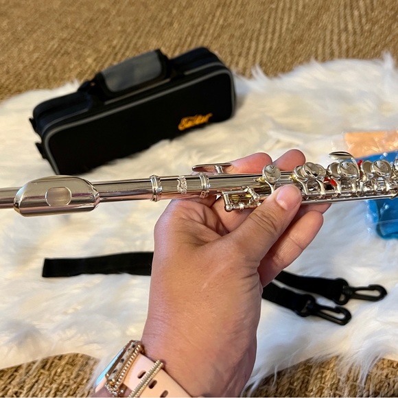 eastar Other - Eastar Piccolo Flute for Beginner Silver Plated Key of C Instrument EPC-2S